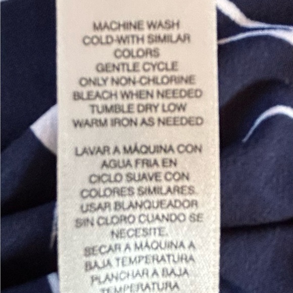 Chico’s Navy & White Tropical Palm Print Skirt size L - Picture 9 of 9